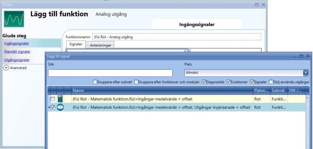 Analog utgång