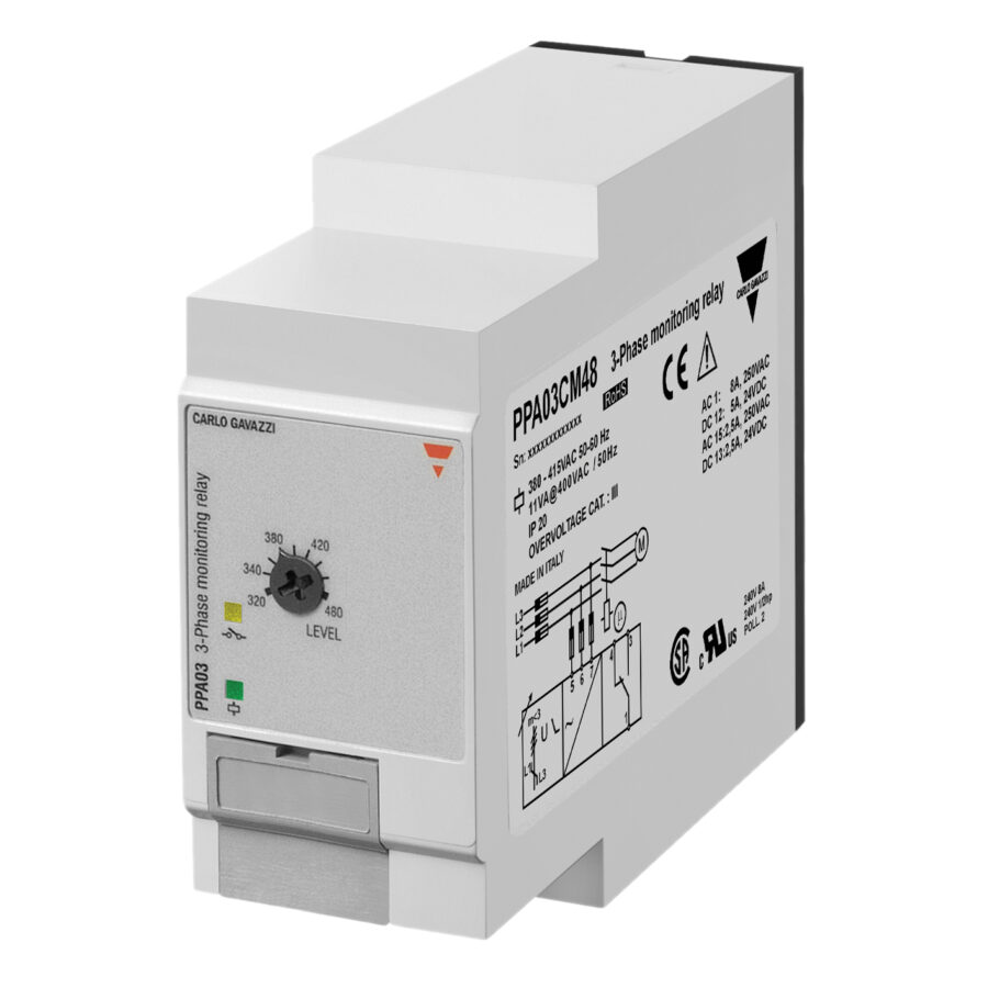 PPA03 Övervakningsrelä 3-fas Spänning