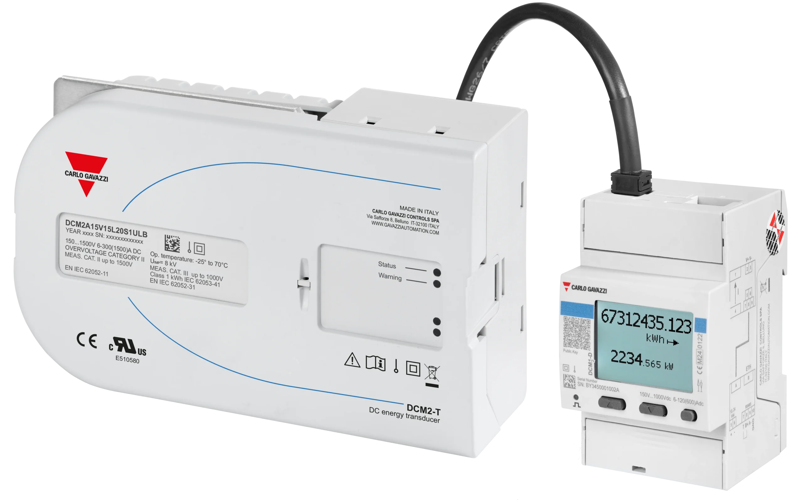 Energimätare DCM2 för DC-system från Carlo Gavazzi